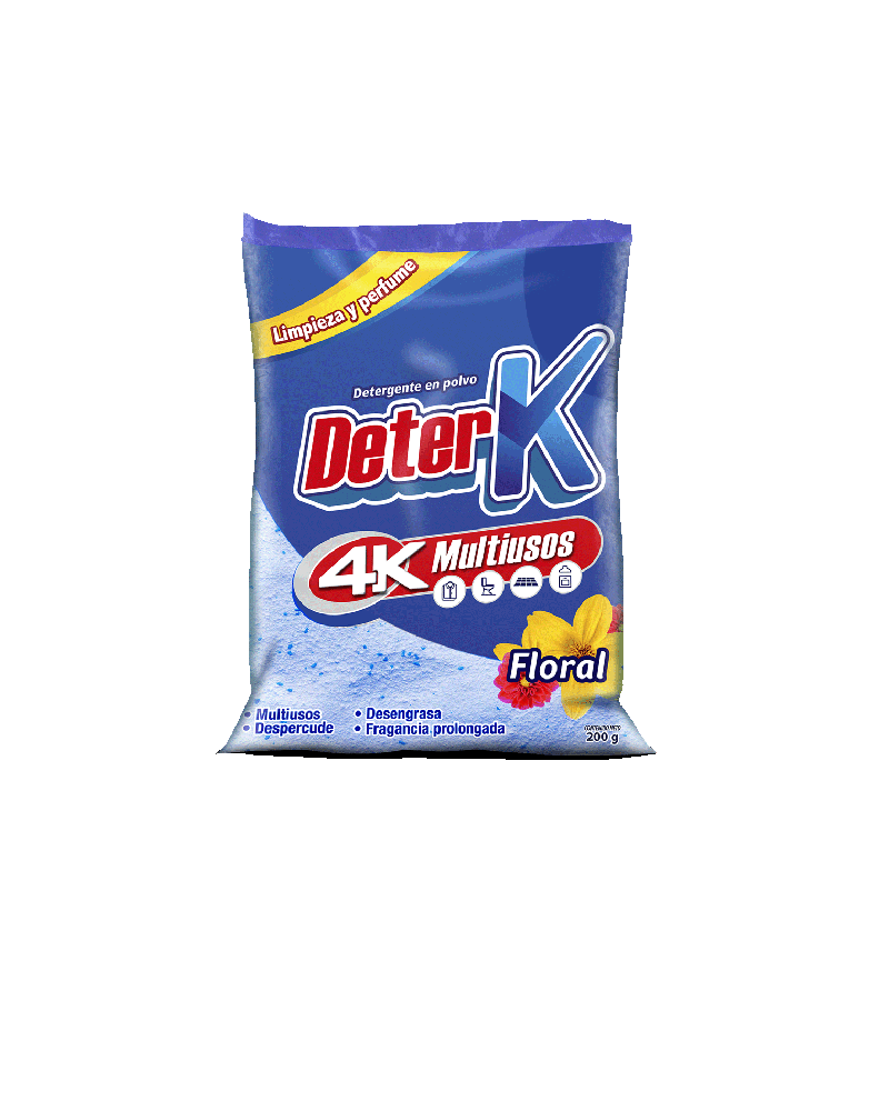 Detergente En Polvo Multiusos 4K Floral 200 g